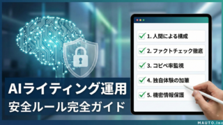 AIライティング運用の教科書｜リスクをゼロにする5つの安全ルールとチェックリスト