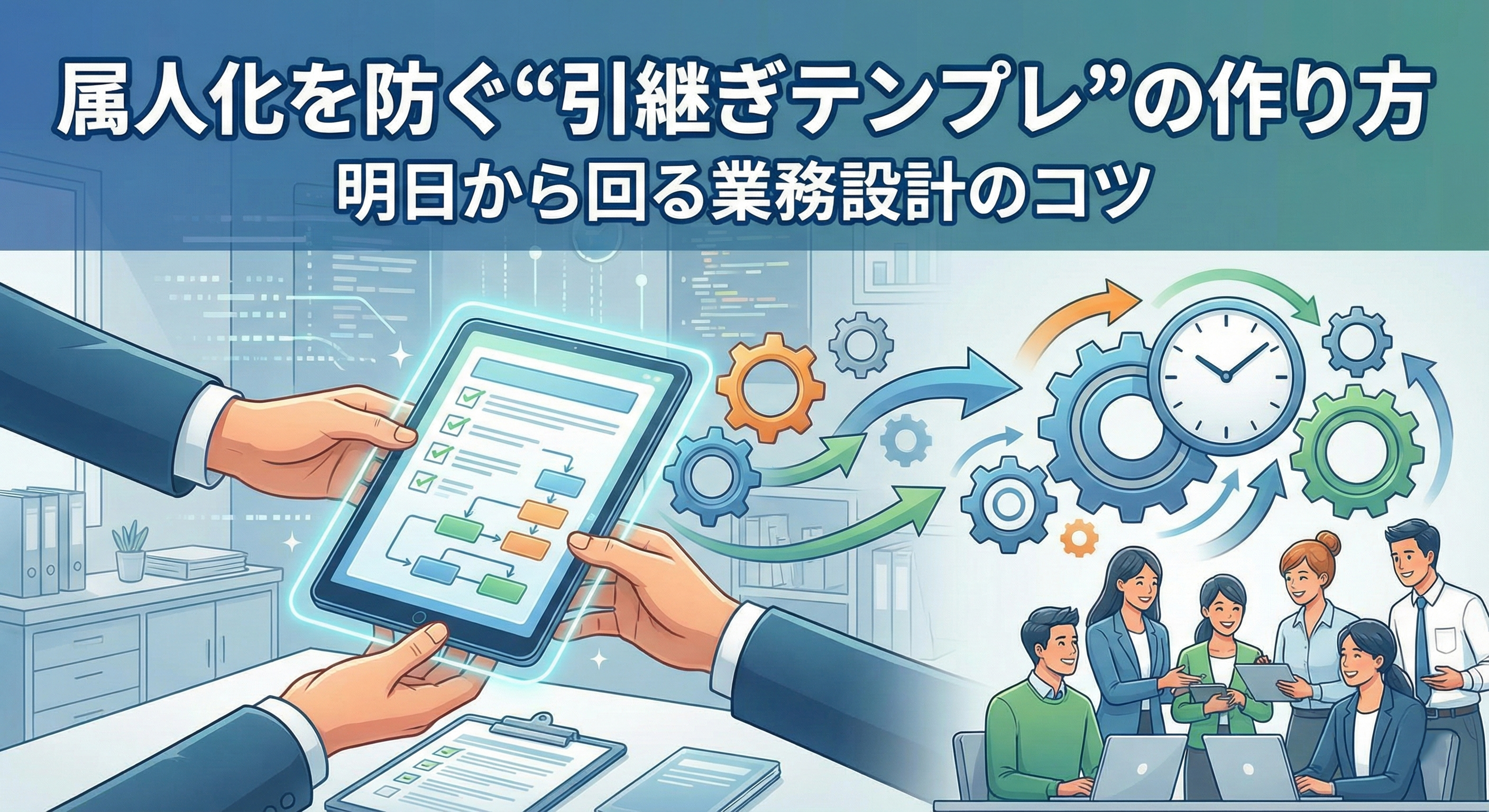 属人化を防ぐ“引継ぎテンプレ”の作り方｜明日から回る業務設計のコツ